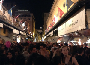 ponte vecchio by night