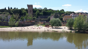 spiaggia sull'arno