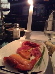 pesce ristorante a luma di candela